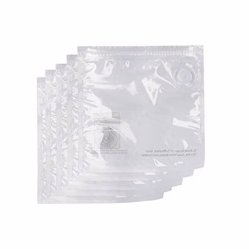 MasterClass Set of 5 Reusable Leakproof and BPA-Free Vacuum Food Sealer Bags in Transparent Plastic – 1