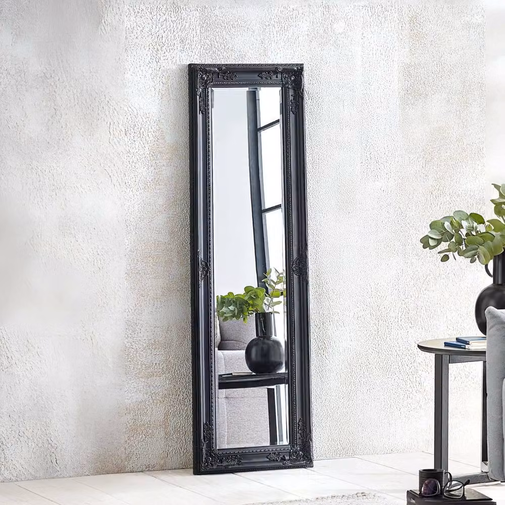 Cheshire Lumière Black Full Length Rectangular Dress Mirror – 2