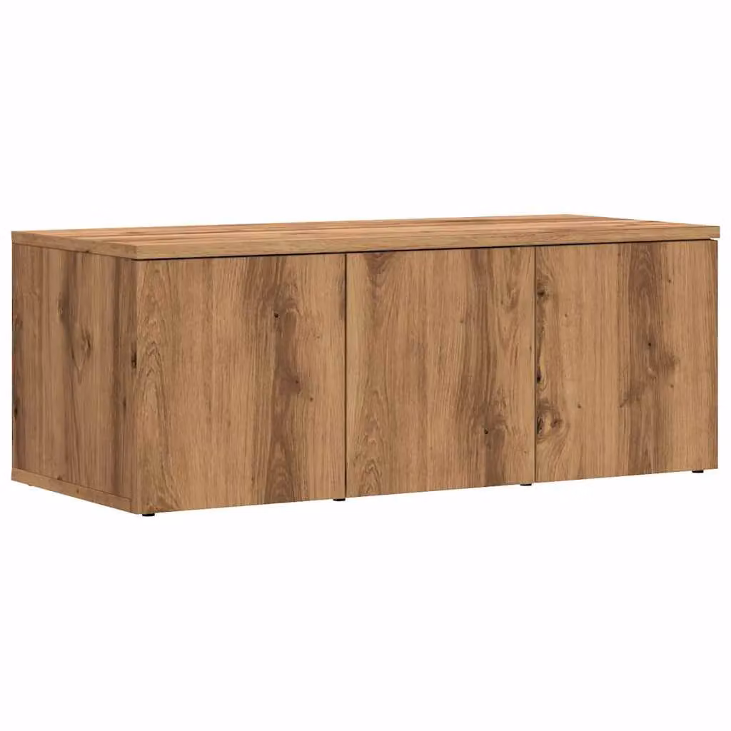 Berkfield Home Artisan Oak TV Cabinet in Brown, W/D/H: 80 x 34 x 30 cm – 2