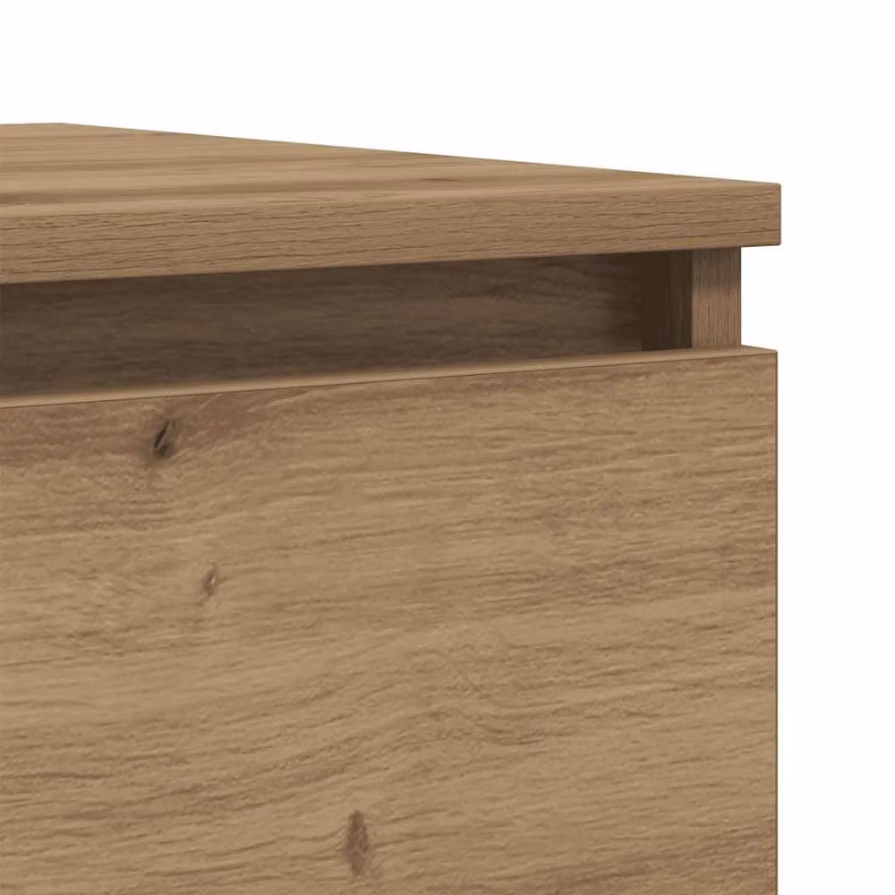 Berkfield Home Artisan Oak Bedside Cabinet in Brown, W/D/H: 50 x 40 x 43.5 cm – 4