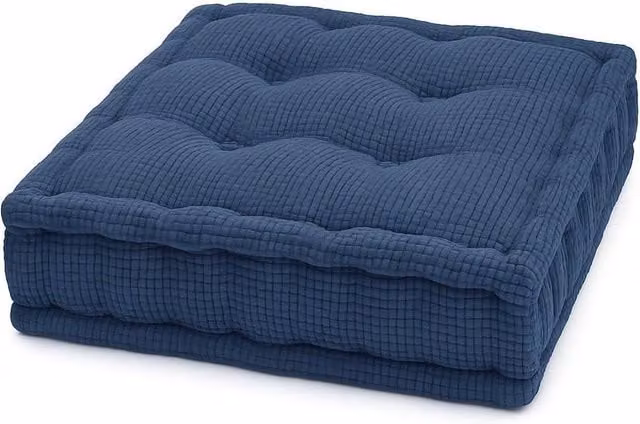 Homes-Linen Square Fleece Booster Seat Pad in Blue, W/D/H: 45 x 45 x 1 cm