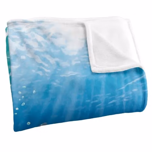 JQ Licensing Royce Mcclure Dolphin Bubbles Silky Touch Super Soft Fleece Throw Blanket, Blue Multicolour, W: 91 cm, D: 147 cm – 3