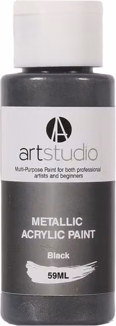Art Studio Metallic Acrylic Paint - Black