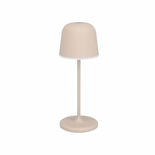 Eglo Mannera-S Cordless LED Table Lamp, Beige, IP54, Rechargeable, Height Adjustable