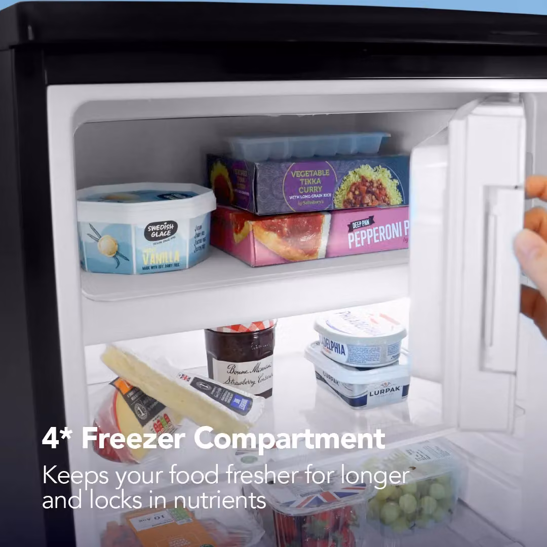 Igenix Black Under Counter Larder Fridge with 16 Litre Chill Box, W: 55 cm, D: 40 cm, H: 85 cm – 5