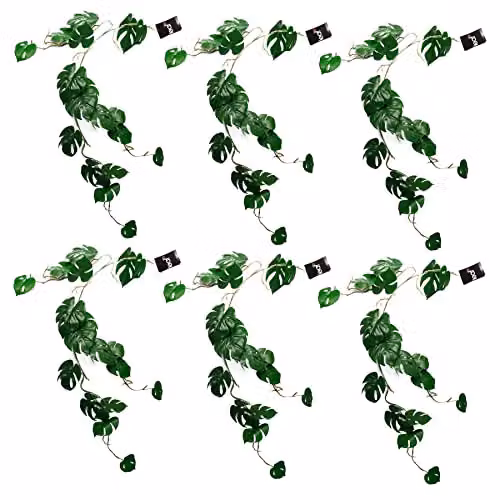 Leaf Design Green Artificial Hanging Monstera Plant Multipack, 100 cm – 1