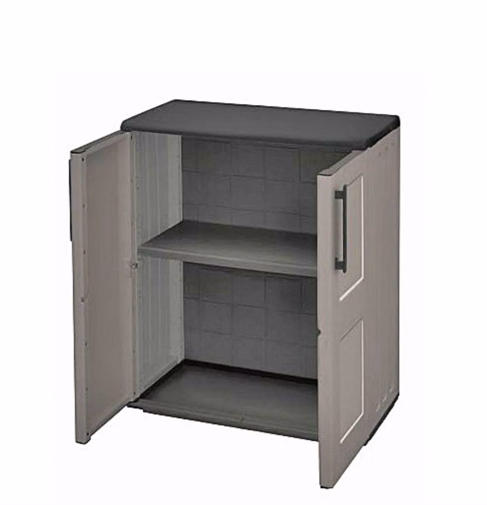 Shires Grey Plastic Garden Storage Cabinet with Internal Shelves, W/D/H: 70 x 39 x 85.5 cm – 3
