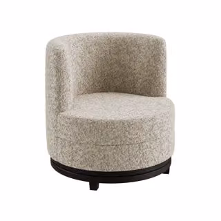 Dome Deco AYDEN Beige Fabric Swivel Armchair