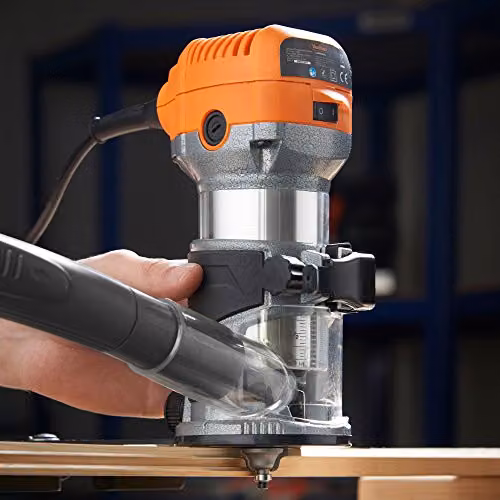 VonHaus 710W Compact Palm Router Saw in Black and Orange – 2