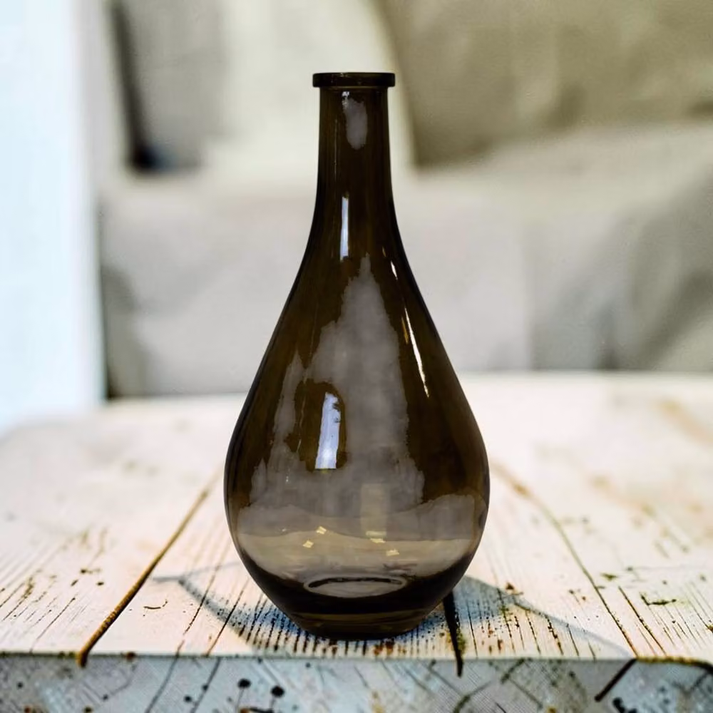Four Candle Tall Bud Vase in Warm Grey Glass – 2