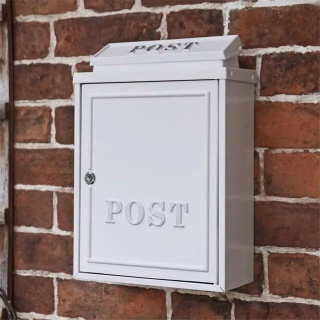 SPETLEK White Wall Mounted Combination Post Box