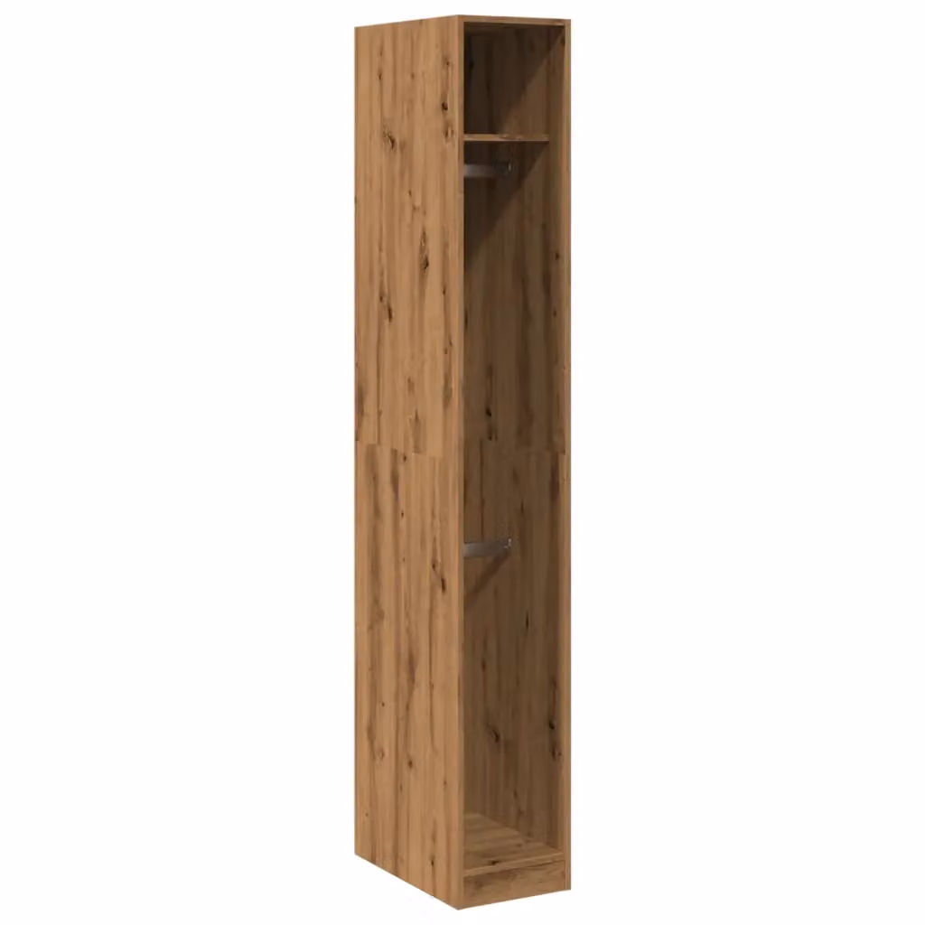 Berkfield Home Artisan Oak Wardrobe in Brown, W/D/H: 30 x 50 x 200 cm – 2