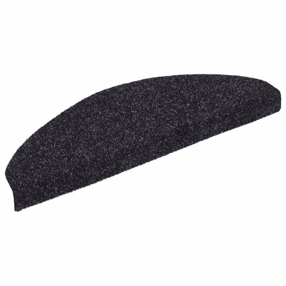 Berkfield Home Self-adhesive Needle Punch Stair Mats, 5 Pieces, Black, W/D/H: 65 x 21 x 4 cm – 3