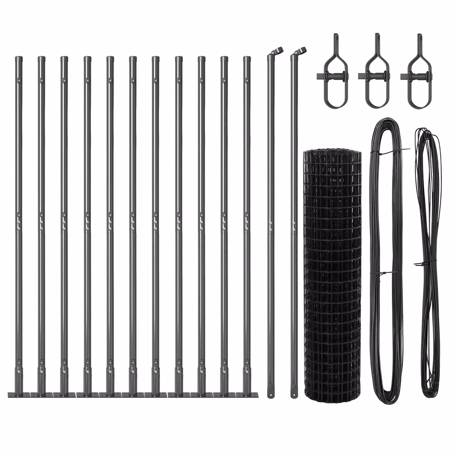 Berkfield Home Euro Fence Set of 2 Grey Metal Large Durable Wire Mesh Fencing – 3