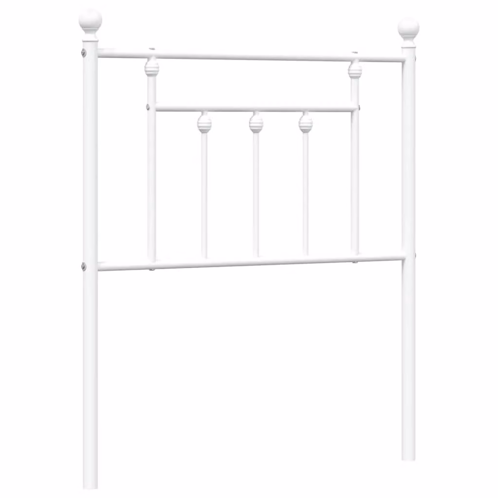 Berkfield Home Classic Metal Headboard in White, Width: 75 cm – 2