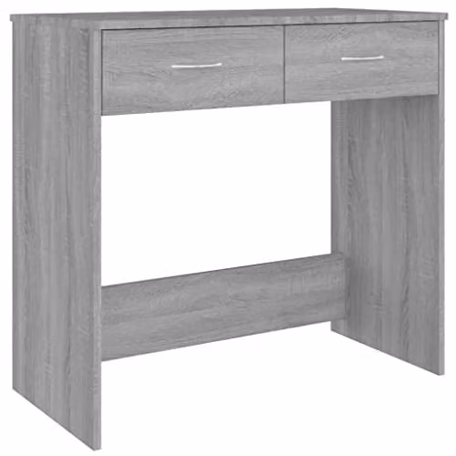 vidaXL Modern Writing Desk in Grey Sonoma, W/D/H: 80 x 40 x 75 cm