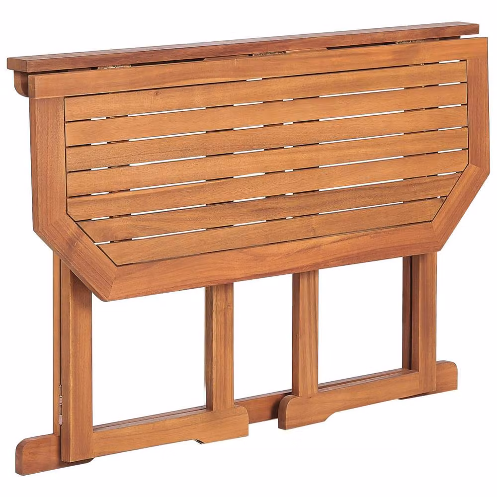 Wyld and Coco Acacia Folding Balcony Table, Brown, W: 110 cm, D: 47 cm, H: 74 cm – 3