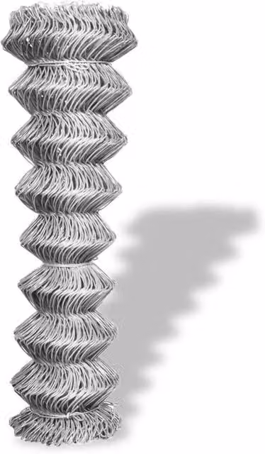 Berkfield Home Silver Galvanised Steel Chain Link Fence 25 x 1 m – 1