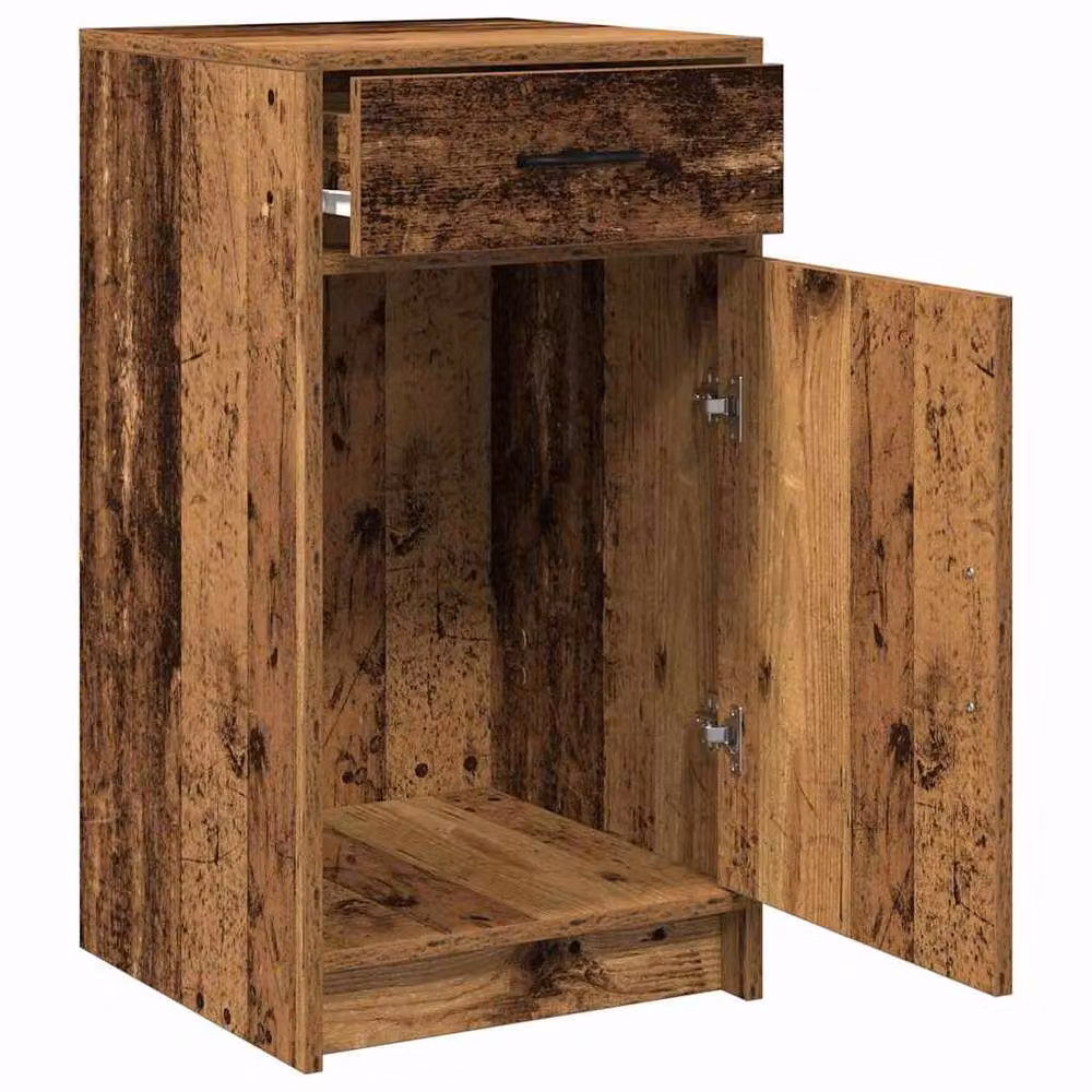 Berkfield Home Rustic Old Wood Sideboard in Brown, W/D/H: 40 x 41 x 75 cm – 4