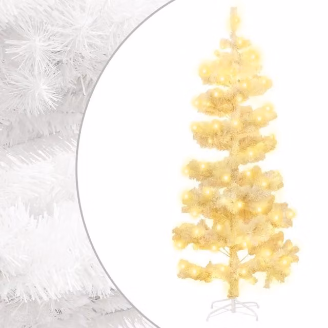 Berkfield Home Swirl Pre-lit Christmas Tree with Stand, White, Height: 180 cm – 1