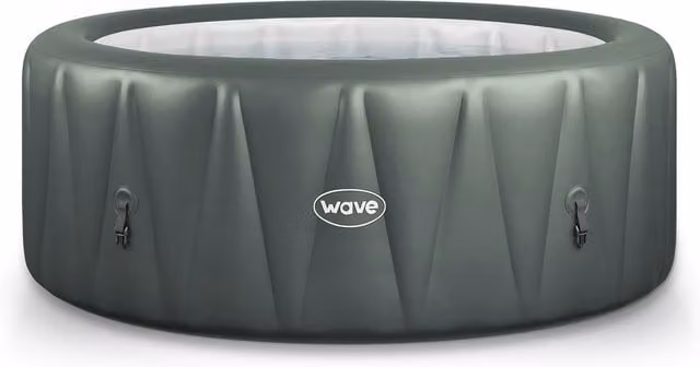 Wave Atlantic 4-Person Inflatable Round Hot Tub with Integrated Heater, Green, Diameter: 155 cm