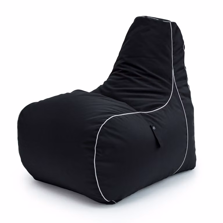 GameOver Store Purifying Code Gaming High Back Bean Bag Chair in Black