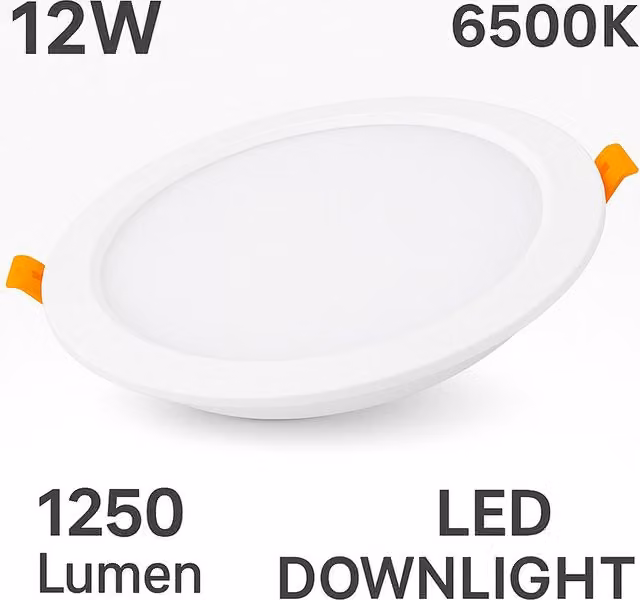 Livingandhome Dimmable Round Recessed LED Downlight in White