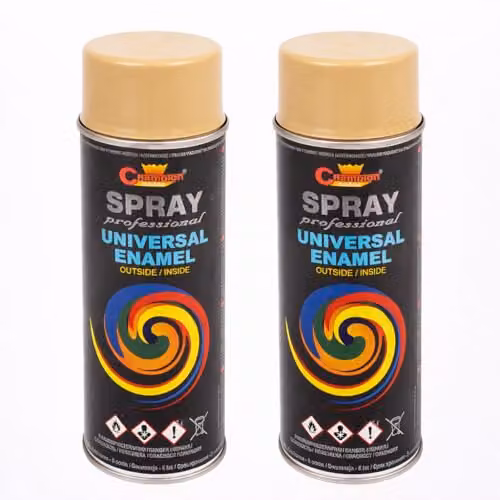 Sola Universal High Gloss Enamel Spray Paint, Beige (RAL 1001), 2 x 400 mL – 2