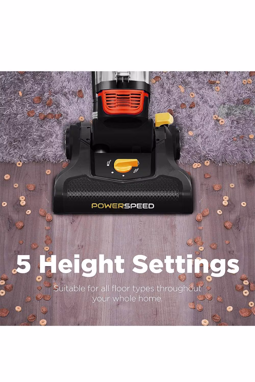 Living and Home Red Bagless Upright Vacuum Cleaner with 4.2L Capacity, 5 Height Settings and 3 Heads – 5