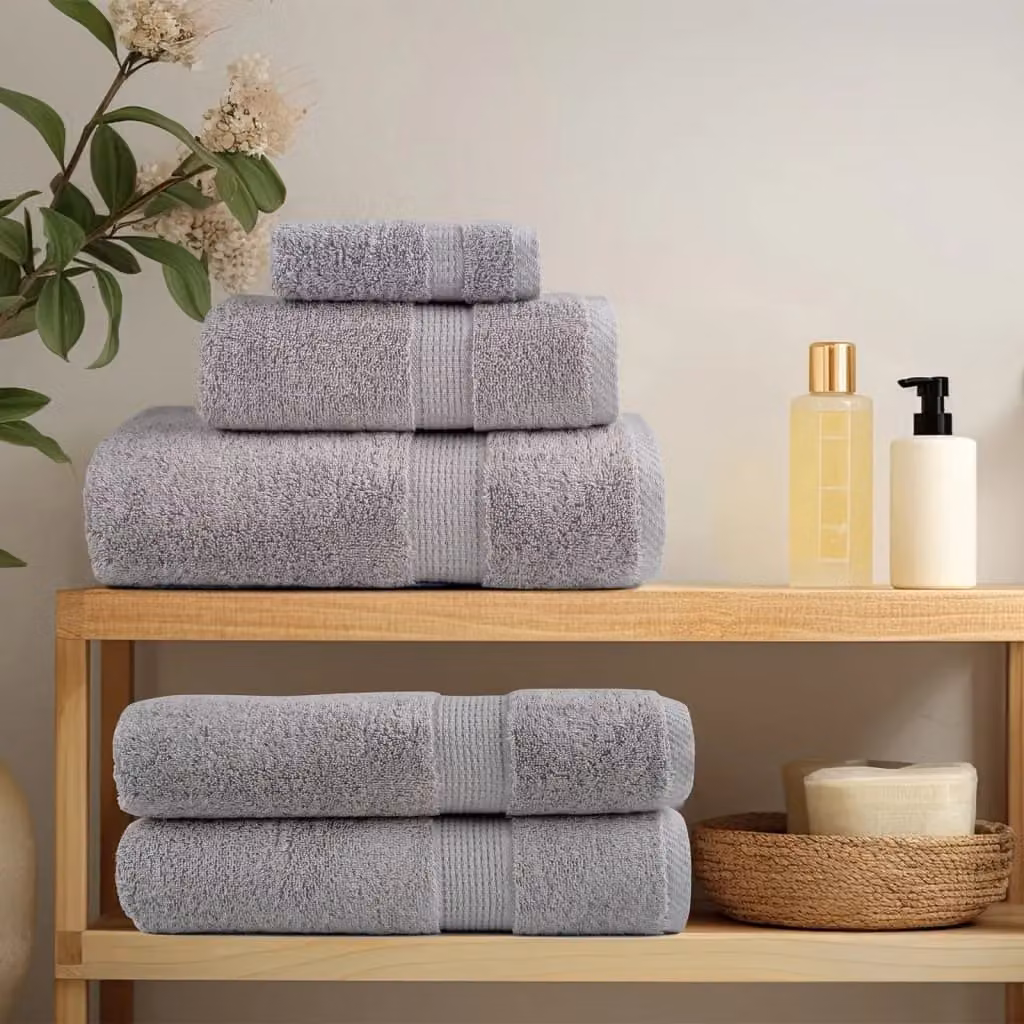 Berkfield Home SOLUND Premium Cotton Terry Hand Towels, Grey, 10 Pack, W: 50 cm, L: 100 cm, 600gsm – 3