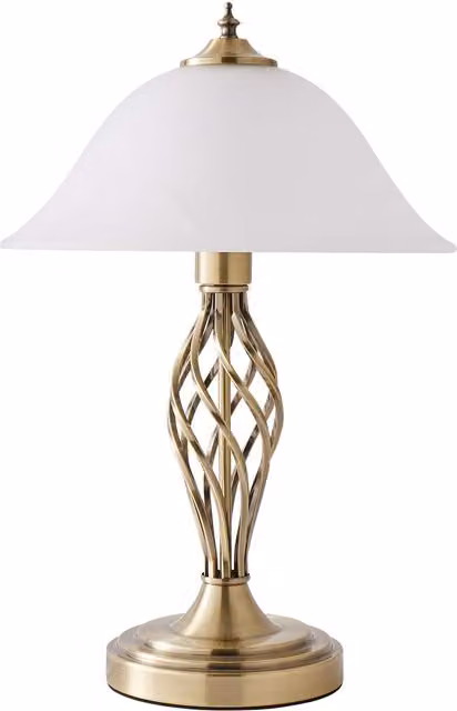 ValueLights Memphis Twist Table Lamp in Gold/Brass
