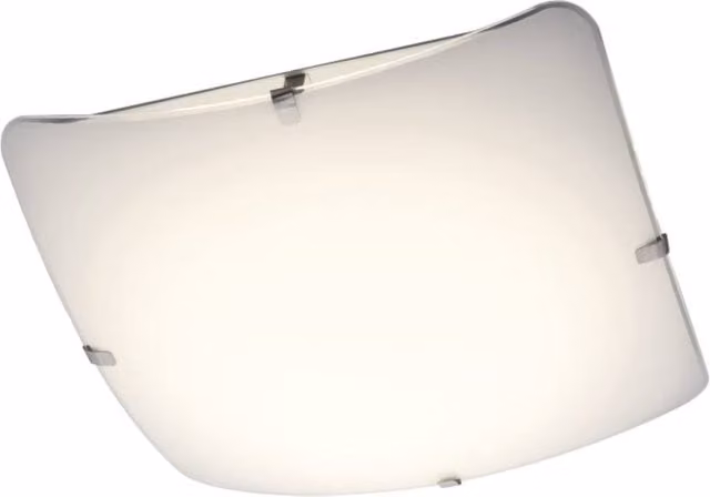 First Choice Lighting Eden LED Flush Ceiling Light in White with Glass Shade