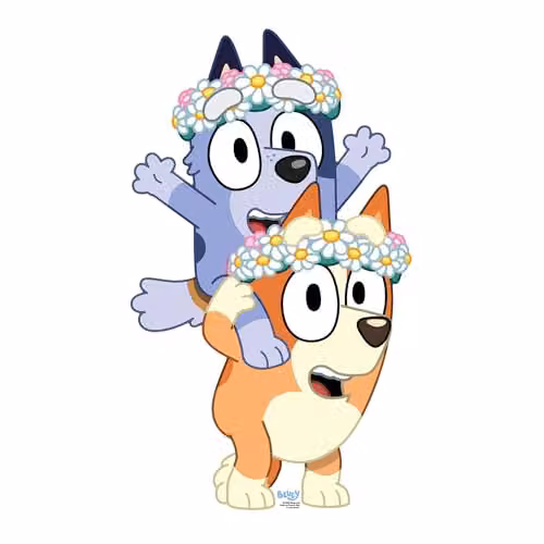 Star Cutouts SC4665 Bingo and Socks Cardboard Cutout for Bluey Themed Birthday Party Decorations, Height: 95 cm