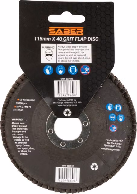 Saber Brown Metal Flap Removal Disc, Diameter: 115 mm