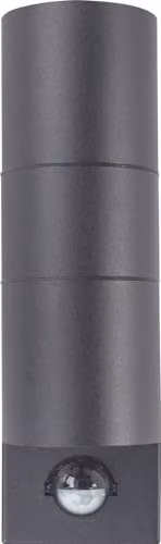 Luceco Grey Stainless Steel Exterior Up or Down Wall Light with PIR Motion Sensor, IP44, GU10 – 2