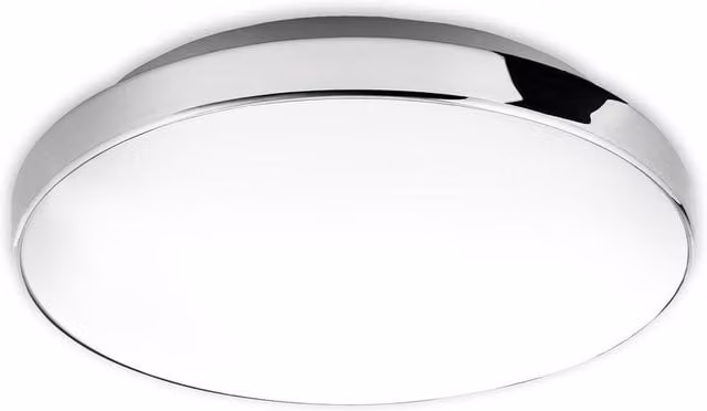 Briloner Leuchten 3351-016 LED Ceiling Light, White and Chrome, IP44, 13W, 1200 Lumen, 4000K, Diameter: 28.5 cm – 1