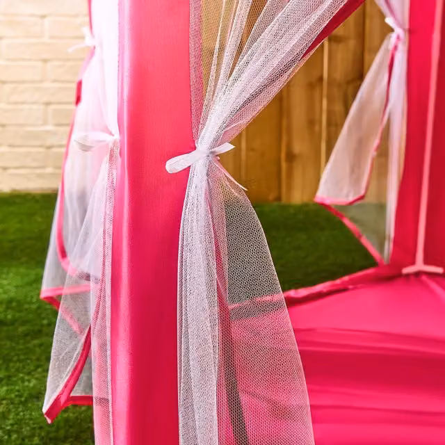 OHS Small Water Resistant Garden Gazebo with Sides in Pink