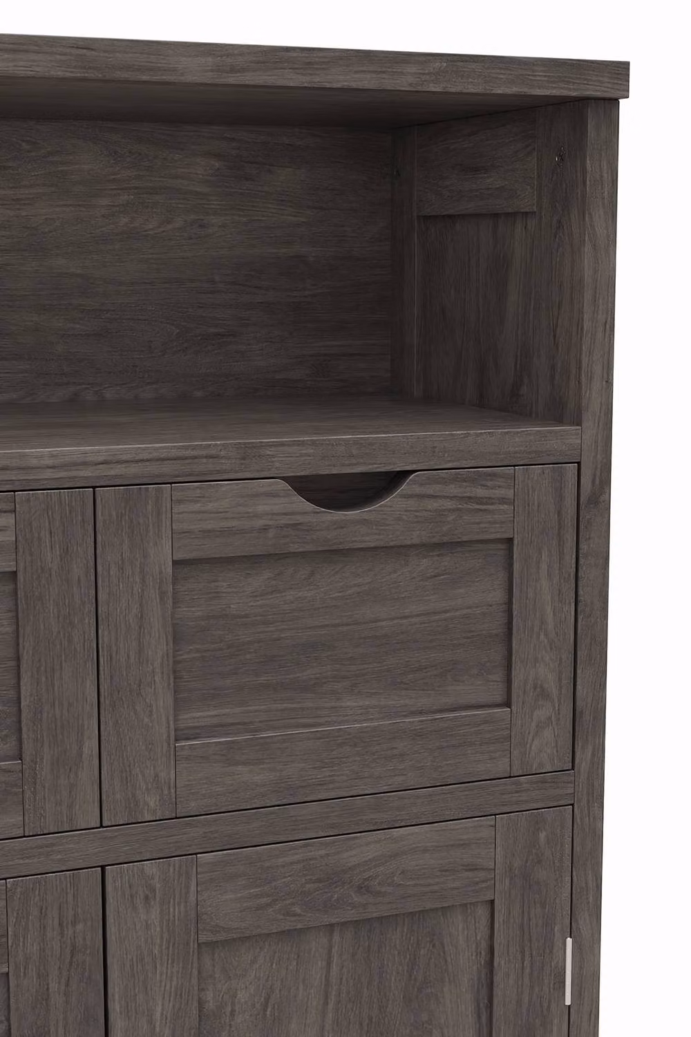Living and Home Scandinavian Wooden Sideboard Storage Cabinet in Grey – 4