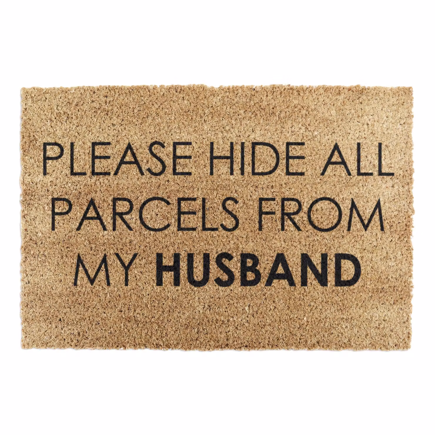 Artsy Mats Please Hide All Parcels From My Husband Doormat in Black and Brown, W/D: 60 x 40 cm – 4