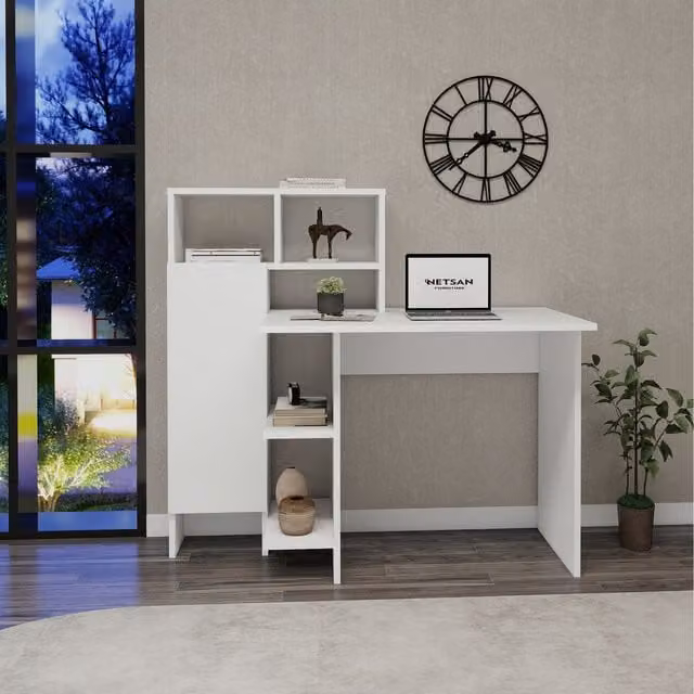 Destina Home Modern White Computer Desk