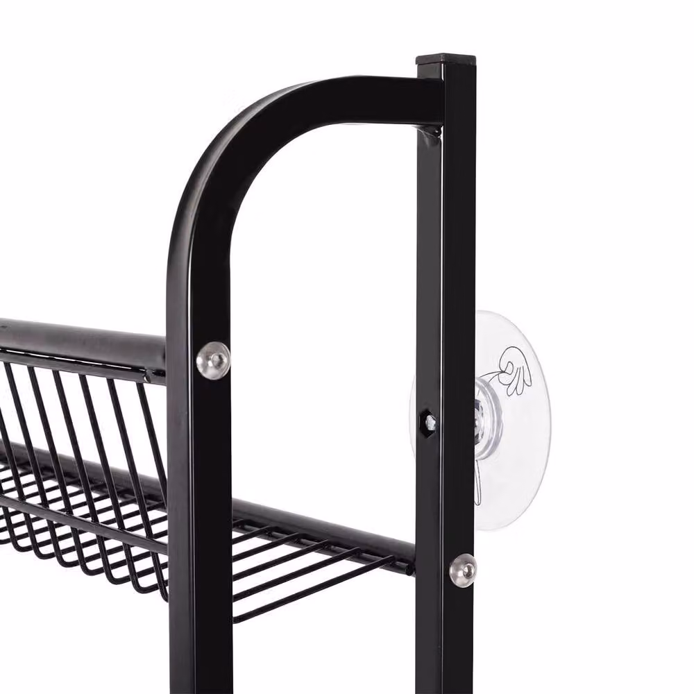 Levede Black Matt Metal 5-Tier Freestanding Bathroom Storage Rack – 4