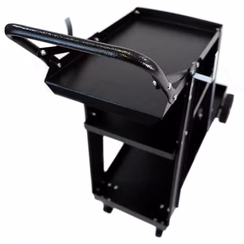 Actiasgear 3-Tier Steel Welding Cart Trolley with Gas Bottle Storage, Black, 80kg Capacity – 3