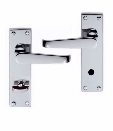 Golden Grace Victorian Bathroom Handles Pair in Chrome, W: 150 mm, D: 42 mm
