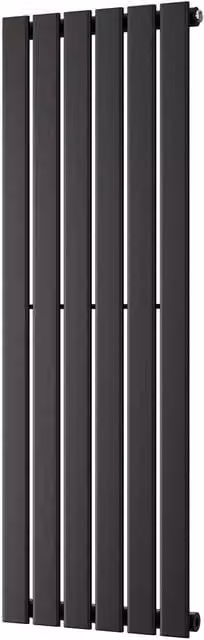 UK Radiators Typhoon Black Vertical Designer Radiator, W: 40.8 cm, H: 120 cm – 1