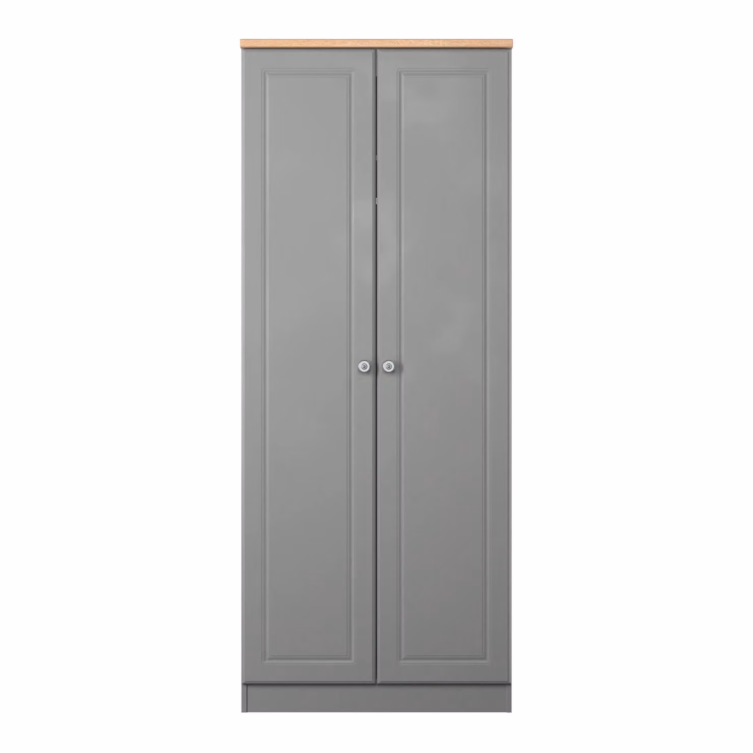 Ready Assembled 2 U Surrey Plain Grey Double Wardrobe with Hinged Doors – 2