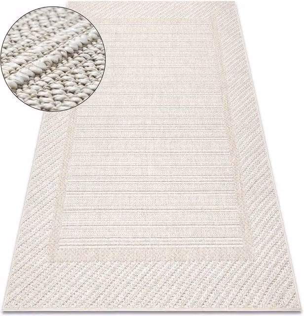 RugsX Origi Geometric Beige Flat Weave Rug, W: 240 cm, D: 330 cm
