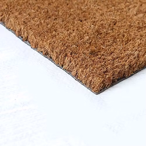 Coco&Coir The News Heavy Duty Natural Coir Entrance Door Mat with Rubber Backing, Brown and Black, W: 75 cm, D: 45 cm – 4