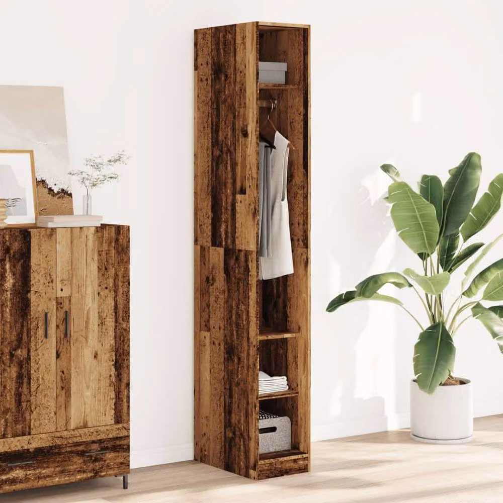 Berkfield Home Old Wood Wardrobe in Brown, W/D/H: 30 x 50 x 200 cm – 2