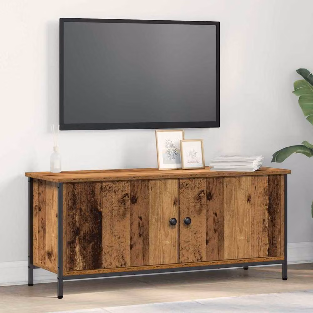 Berkfield Home Old Wood TV Unit in Brown, W/D/H: 102 x 35 x 45 cm – 2