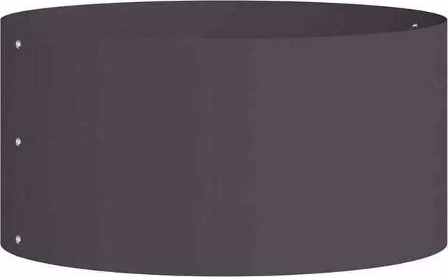 Berkfield Home Large Round Black Metal Planter